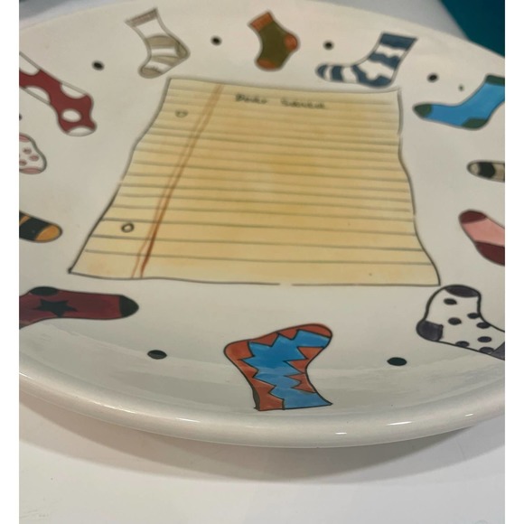 Tabletops Unlimited Dear Santa Plate  11.5" Written on with Dry Erase Marker - Picture 3 of 4